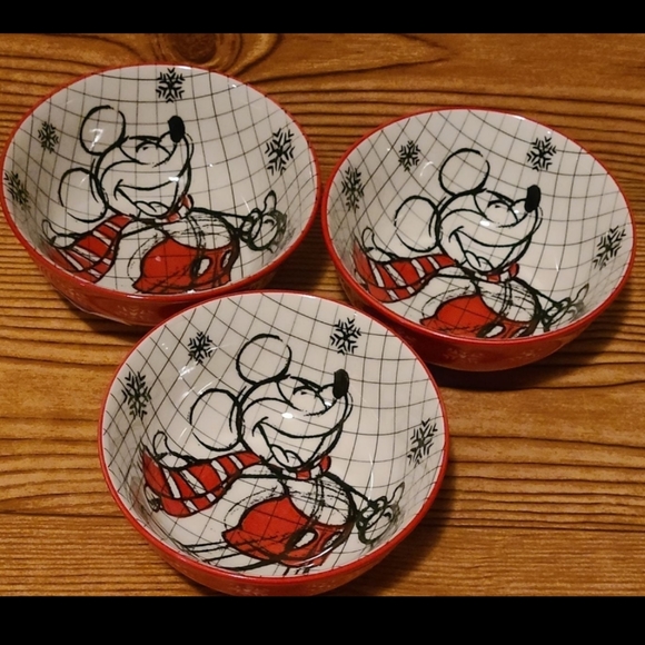 Disney Mickey Minnie Tidbit Bowls Holiday - Picture 4 of 4
